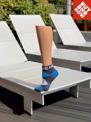 Blue Heel Brand Shorty Argyle Gray