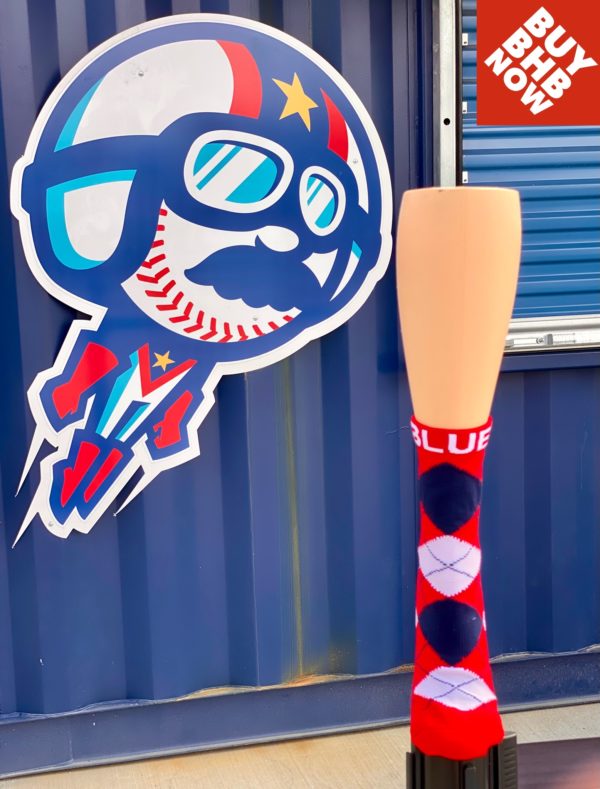 Blue Heel Brand Mini Crew Argyle: Cannonballer Red, White, & Navy