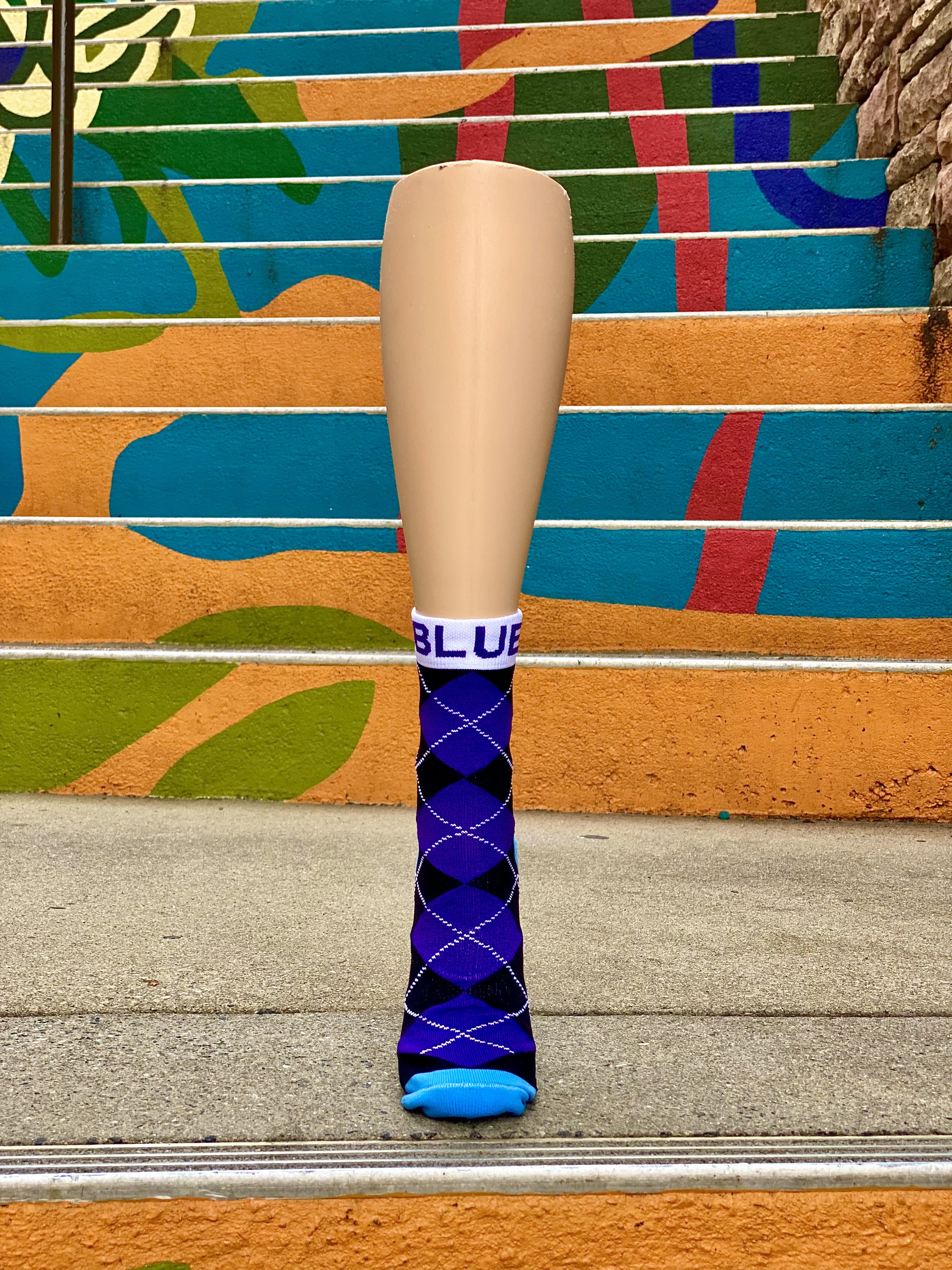Blue Heel Brand Mini Crew Argyle: NYU Prep